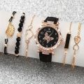 1pc Fashion Simple Butterfly Pattern Dial Belt Quartz Wrist Watch.