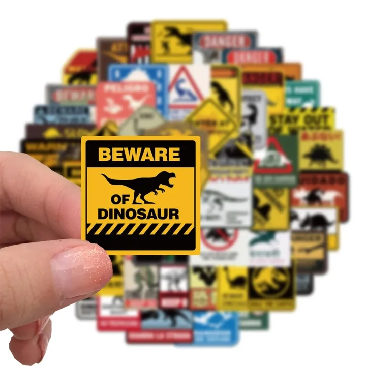10/30/60PCS%20Jurassic%20Park%20Warning%20Sign%20Stickers%20Dinosaur%20Danger%20Banning%20DIY%20Motorcycle%20Travel%20Phone%20Guitar%20Laptop%20Cool%20Sticker%20-%20Image%204