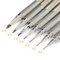 Stainless Steel Mechanical Pencil 0.3/0.5/0.7/0.9/1.3/2.0/3.0mm Mechanical Automatic Pencil for Students Drawing Propelling Pen.