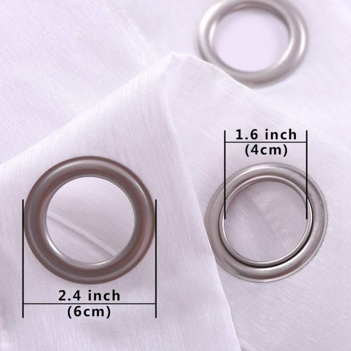 %E3%80%90Fashion%E3%80%91210cm%20Sheer%20White%20Grommet%20Set%20of%202%20Panels%20Window%20Sheer%20Semi%20Drapes%20Polyester%20Look%20Voile%20for%20Bed%20-%20Image%206