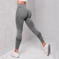 Spring Autumn High Waisted Pants Women Leggings Yoga Sport Ribbed Pants Seamless 2023. 
