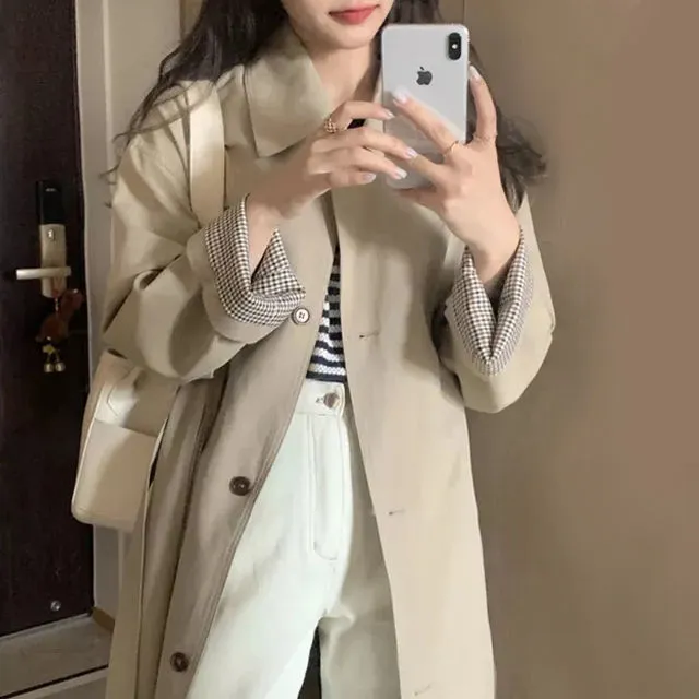 Early%20Spring%20Trench%20Coat%20for%20Women2022New%20Spring%20and%20Autumn%20Khaki%20Small%20Korean%20Style%20Autumn%20Mid-Length%20Black%20-%20Image%206