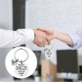Appreciation Keychain Coworker Gifts From Friend Colleague Goodbye Thank You Retirement Farewell Motivation Steel Key Ring.