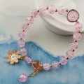 Little daisy bracelet female forest girlfriend bracelet ins niche design popping crystal cold wind bracelet. 