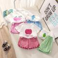 Cotton Kids Clothing Sets 2Pcs Summer Fruits Clothes for Girls Baby Boys Short Sleeve T-Shirt+Shorts Suit Toddler Kids Tracksuit.
