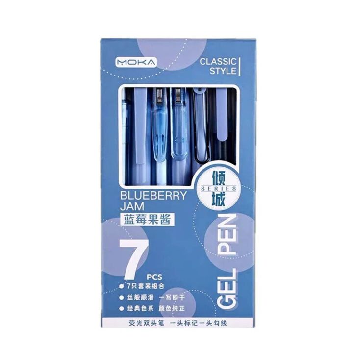 Halloween 7pcs Kawaii Pens Quick-Drying Ink Japanese Stationery Pen Set Aesthetic Stationery School Supplies Ballpoint Pen Back To SchoolDolls Accessories