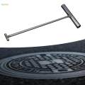 Manhole Hook Tool Open Manhole Cover Lifter Tool Pull Springs Utility Tool 8mmx50cm.