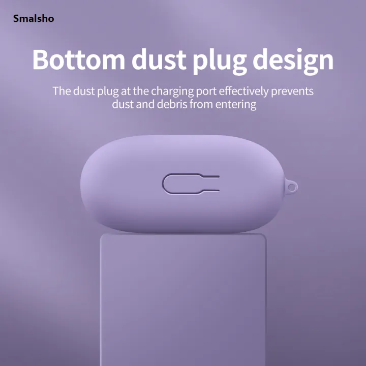 Liquid%20Silicone%20Earphone%20Case%20Solid%20Color%20Cover%20Headphone%20Shell%20Shockproof%20Skin%20For%20Huawei%20freeClip%20with%20hook%20-%20Image%203