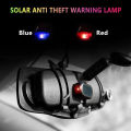 Car Solar Security Light LED Flashing Wireless Warning Lights Anti-theft Alarm Lamp Auto Security Self-adhesive Car Accessories Car Warning Light.