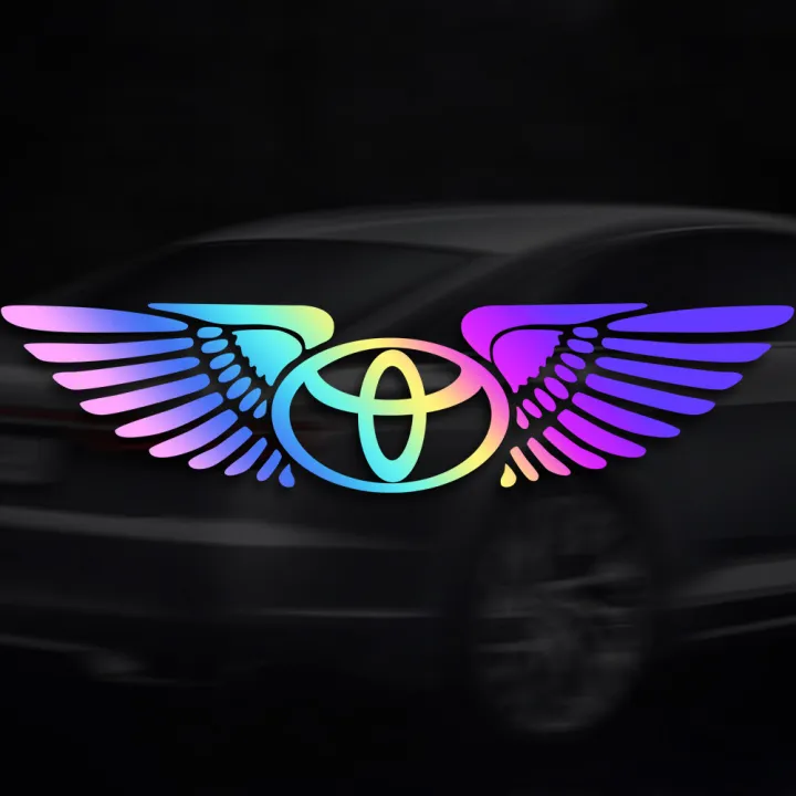 TOYOTA%20Car%20Strong%20Reflection%20Sticker%20Front%20Rear%20Windshield%20Decal%20Reflective%20Laser%20Decorative.%20-%20Image%202