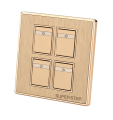 Super Star Glamour 10A 4 Gang Electrical Wall Switch Four 4Gang. 