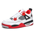 4Big Paris Men's Shoes Goddess of Lightning White Cement Midnight Blue Carbon Gray Infrared Basketball Shoes.