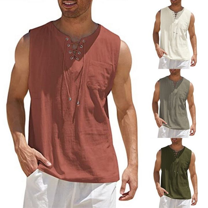 Casual%20Summer%20Men%20Cotton%20Linen%20Tank%20Top%20Solid%20Color%20Sleeveless%20V%20Neck%20Loose%20Bandage%20Pocket%20Vest%20Tops%20Men'S%20Blouse%20Shirt%20Clothing%20-%20Image%207