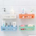 bathroom shelf plastic toilet bathroom wall hanging storage rack basket no trace stickers. 