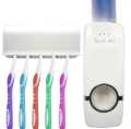 Automatic Toothpaste Dispenser with Toothbrush Holder. 