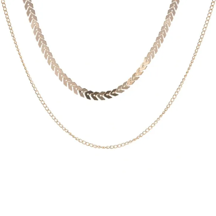 Ladies%20Fashion%20Chain%20Choker%20Two%20Layers%20Necklaces%20for%20Women%20-%20Image%203