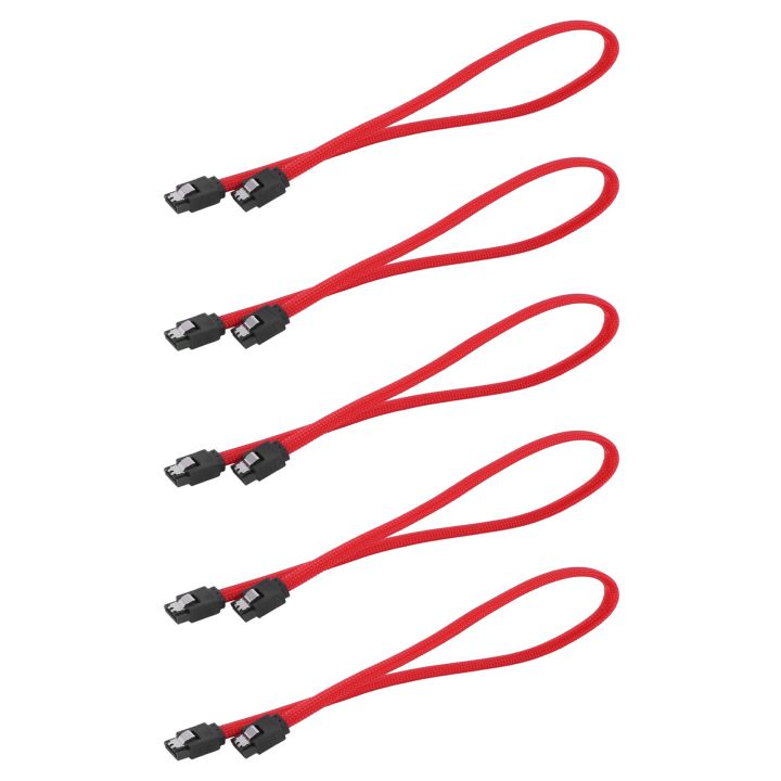 5pcs 50CM SATA 3.0 III SATA3 7Pin Data Cable 6Gb/S SSD Cables HDD Hard Disk Data Cord Premium Version