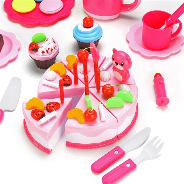 37/55/80PCS%20Children%20Play%20Simulation%20Kitchen%20Toy%20Happy%20Birthday%20Cake%20DIY%20Food%20Cutting%20Set%203%20-%20Image%209