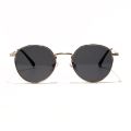 Kachawoo retro sunglasses for men gold black round sun glasses metal frame women sun shade UV400 yellow summer drop ship. 