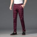 New Men's Trousers Fashion Business Classic Stripe Plaid Black Solid Color Trouser High Quality Formal Suit Pants Male 30-38.