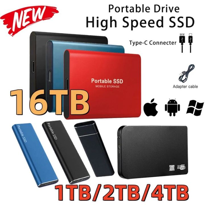 New Original external hard drive 1TB 2TB SSD Large-Capacity Hard disk High-Speed Drive Storage HDD for Laptop/Desktop/Phone