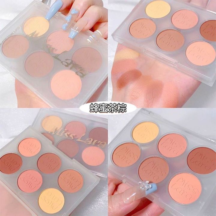 Miss%20laraSix-Color%20Blusher%20Plate%20Matte%20Makeup%20Naturally%20Waterproof%20Long-Lasting%20Skin-Friendly%20Tea%20Brown%20Repair%20Multi-Functional%20Palette%20-%20Image%202
