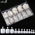 Monja 550Pcs/Box False Toe Nails Full Cover Foot Nail Tips Acrylic Clear Natural Fake Nails UV Gel Extension Manicure Tool. 