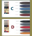 Sweet Journal 5 Colors 0.5mm Retro Vintage Gel Pen Set Color Press Quick Dry Ball Pens Set. 