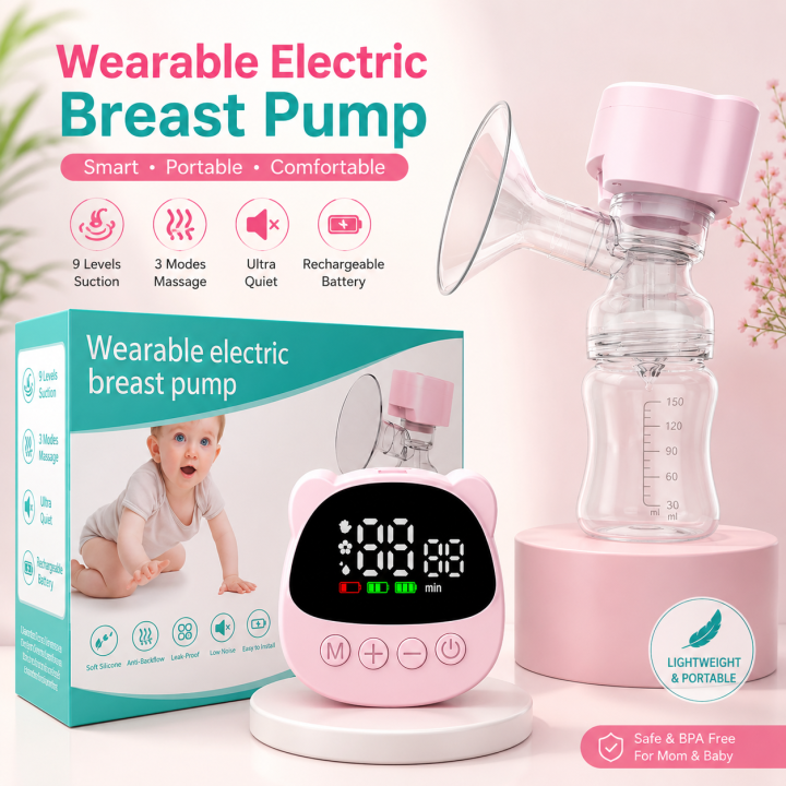 All-In-One Electric Breast Pump Cartoon Milking Machine Massage