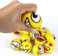 6.3cm Stress Ball Novetly Emoji Squeeze Ball Exercise Stress Ball Pu Rubber Toy-1 Pcs. 
