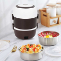 Cooking Lunch Box (3 Layers Electric Lunch Box, 2L Portable Electric Heating Lunch Box). 