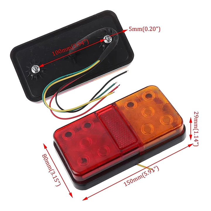 2Pcs%2012V%2010LED%20Waterproof%20Truck%20Trailer%20Truck%20Tail%20Light%20Indicator%20-%20Image%204