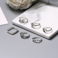 6Pcs/set Foot Ring Open Adjustable Toe Rings Wave Pattern Alloy Ring Adjustable Rings Set for Women Beach Foot Jewelry Qoddess.