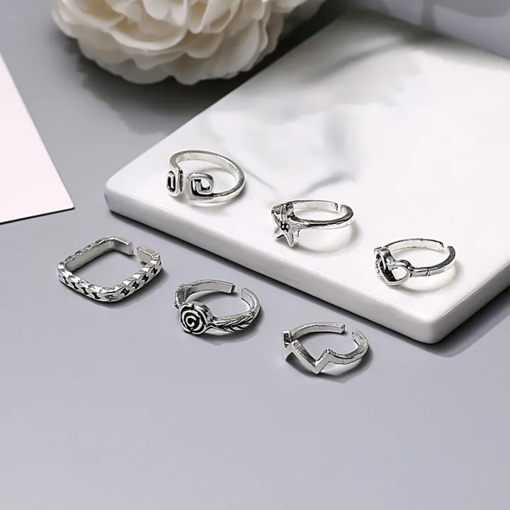 %E3%80%90High-quality%E3%80%91%206Pcs/set%20Foot%20Ring%20Open%20Adjustable%20Toe%20Rings%20Wave%20Pattern%20Alloy%20Ring%20Adjustable%20Rings%20Set%20for%20Women%20Beach%20Foot%20Jewelry%20Mzea%20-%20Image%207