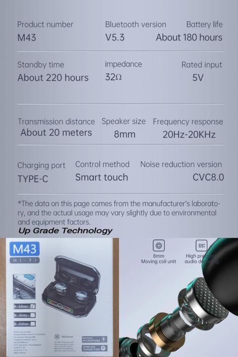 M43%20TWS%20Bluetooth%205.3%20Wireless%20Earbuds%20Stereo%20Sound%20Earphones%20Led%20Power%20Display%20Gaming%20Headsets%20Noise%20Cancelling%20Headphones%20With%20Charging%20Case%20-%20Image%208