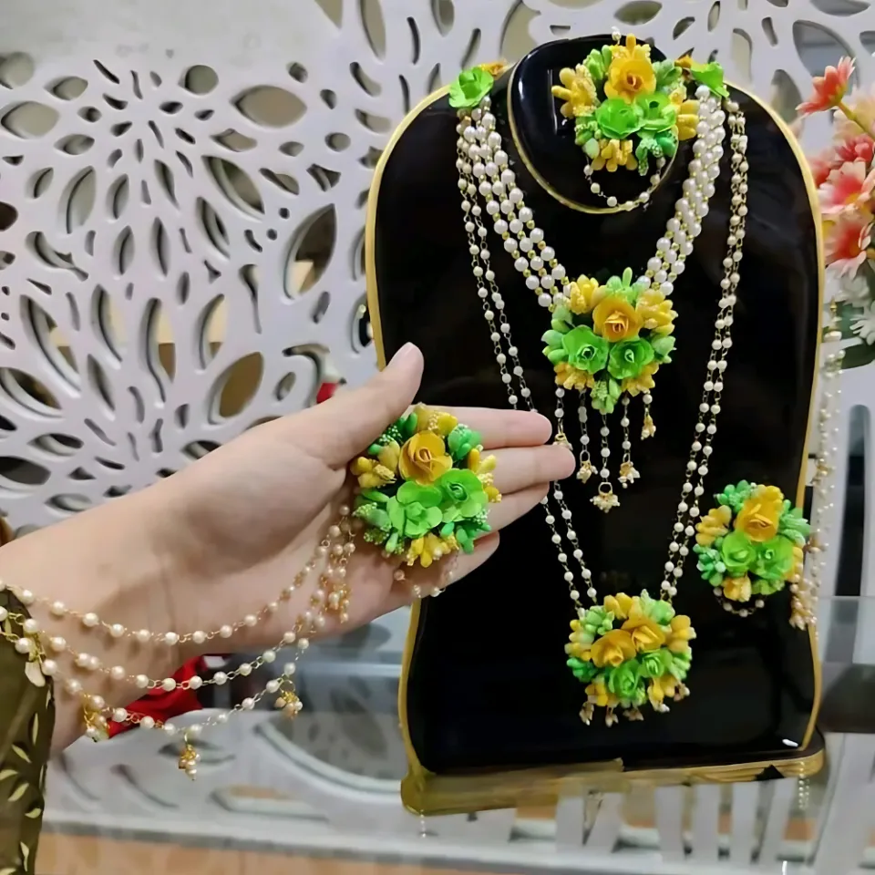 Artificial Jewellery Flower Jewellery For Mehndi Ceremony Artificial