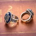 The Vampire Diaries Ring A-Z 26 Letters Anillos Salvatore Damon Reborn Daylight Ring Aneis Stefan Family Crest Vintage Ring. 
