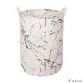[Miskulu] Oxford Clothes Basket Storage Bin Blanket Organizer Easily Carry with Handle Foldable Laundry Hamper for Camping Home Nursery Hotel Bedroom. 