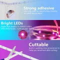 GUSODOR Led Strip Lights  Smart Led Lights for Bedroom Color Changing Led Light Strips Music Sync RGB Led Rope Lights with Remote App Control Led Tape Lights for Room Party Home Decoration. 