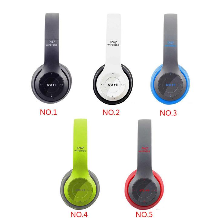 Wireless Bluetooth Headphone P47 Stereo Earphone with SD Card Slot - Headphone