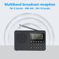 FM/AM/SW Portable Radio Dual Antenna Full Band Radio Receiver Speaker LED Digital Display 2.1 Channel Support USB Stick/TF Card. 