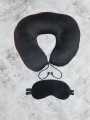 Premium Neck Pillow For Travel - 12 X14 With Eye Mask. 