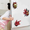 Hulk Iron Hand Mask Spider-man Wall Stickers Broken Wall Poster Wall Art Car Decal Kids Room Decor Boys Favors.