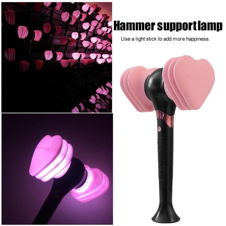 BLACK PINK LightStick Concert Light Glowing Hammer Glow Stick JISOO Lisa JENNIE Pink Fan Gift Shiny LED Novelty Toy