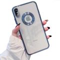 For Iphone X \ Xs Cover White Translucent Frosted Feel Color Borders Logo Hole With Camera Protection Clear Back Case` - Camera - Phone Back Cover.