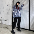 Black Cargo Pants Women Streetwear Harajuku Gothic High Waist Trousers Techwear Kpop Oversized Autumn Winter Loose Pants.