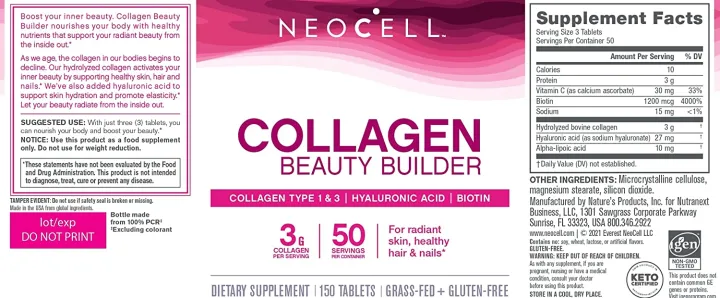 NeoCell%20Collagen%20Beauty%20Builder,%20Collagen%20Type%201%20&%203,%20150%20Tablets%20-%20Image%204