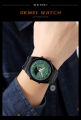 SKMEI 1816 Black Stainless Steel Dual Time Watch For Men - Green & Black (Black). 