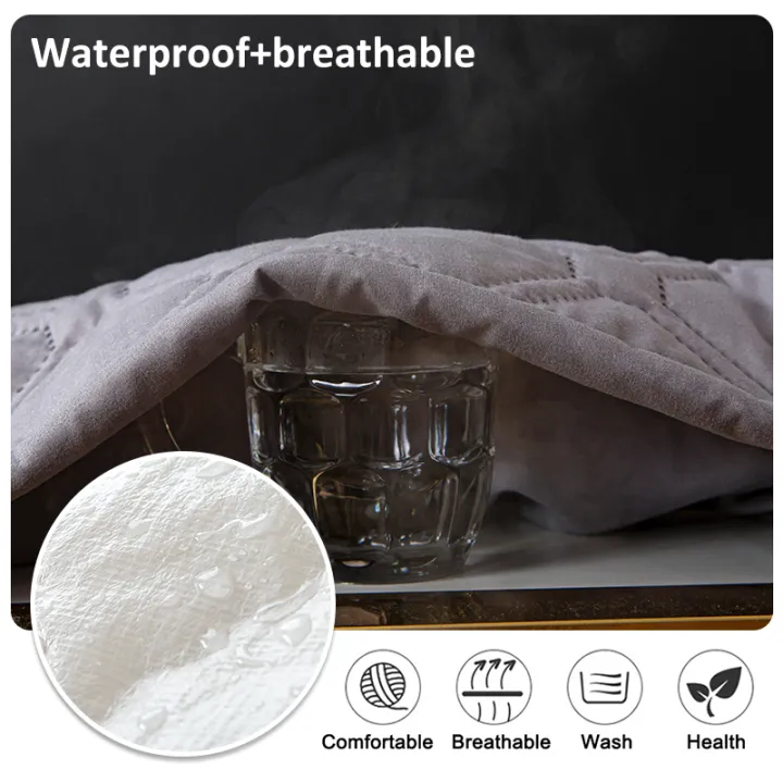 Waterproof%20Thicken%20Matter%20Cover%20Fitted%20Sheets%20Mattress%20Pad%20Protector%20Adjustable%20Bed%20Cover%20Anti-bacterial%20Bedspread%20150/160x200cm%20-%20Image%204