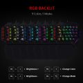 Redthunder One-Handed Mechanical Gaming Keyboard RGB Backlit Portable Mini Gaming Keypad Game Controller For PC PS4 Xbox Gamer. 